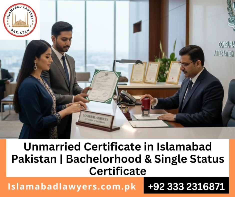 Union Council unmarried certificate Islamabad Pakistan