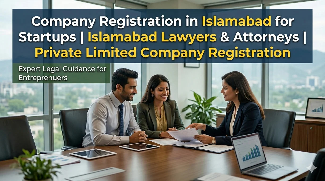 Company registration lawyers assisting a business client in Islamabad